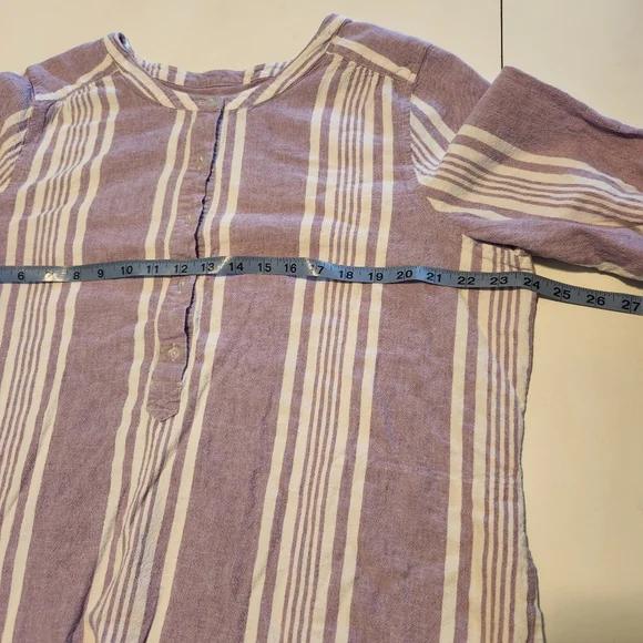 Denim & Co Striped Yarn Dyed Woven Shirt - Picture 4 of 11